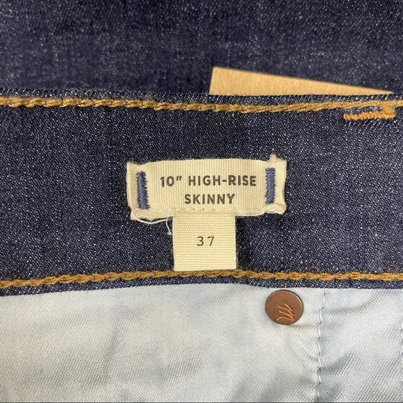 Madewell‎ 10" High-Rise Skinny Jeans in Lucille Wash Women's Size 37 Stretch NWT - Picture 9 of 12